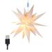 The Holiday Aisle® Moravian Star Led 18 Point 3D Star USB w/ Timer Indoor Outdoor Home Decoration in White | 13.7" H x 13.7" W x 13.7" D | Wayfair