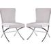 Orren Ellis Derika Side Chair (Set-2) Upholstered/Velvet/Metal in Gray | 35.12 H x 19.12 W x 24.12 D in | Wayfair 29816CE1FD1C4F47A280AF87DC6D15E1