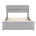 Latitude Run® Dashae Upholstered Platform Storage Bed Upholstered in Brown | 92.59 H x 39.09 W x 58.39 D in | Wayfair