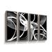 Brayden Studio® Abstract Poerty In Black & White 4 Pieces Metal | 24 H x 32 W x 2 D in | Wayfair 55BA0B55A43745B699D8AFE17856E8D4
