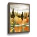 Loon Peak® Gorgeous Reflections of the Season Fall River - Print on Canvas in Green | 24 H x 18 W x 2 D in | Wayfair