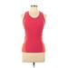 Zoot Active Tank Top: Red Graphic Activewear - Women's Size Large