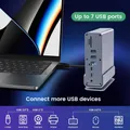 USB C Docking station 16 in 1 USB C Hub Multi port Adapter mit Dual 4k HDMI Displayport 100W PD