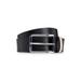 Calis Leather Belt With Stripe Keeper Loop