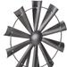 HomeRoots 21" Gray Metal Windmill Hand Painted Sculpture - 20.75" H x 7.75" W x 4.75" D