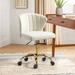 Ilia Modern Velvet Wingback 360 degree Ergonomic Office Task Chair with Channel Tufted Back by HULALA HOME