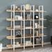 5 Tier Industrial Style Bookcase Metal Frame Open Bookshelf,