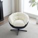 Black White Swivel Accent Barrel Chair Round Sofa Club Armchairs