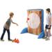 HearthSong Giant Double-Sided Inflatable Axe-Throwing and Ball-Toss Target Game for the Backyard or Basement