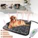 Hinzonek Pet Heating Pad Waterproof Electric Heated Cat Dog Bed Mat Electric Warming Pad Heating Blanket for Cats Dogs Kittens Puppies Indoor with Anti-bite Steel Cord Dual Temperature Dual Control