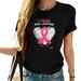 Womens 1 Year Cancer Free Pink Breast Cancer Survivor Gifts Women Raglan Baseball T Shirt Black 2X-Large