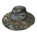 Baberdicy Hat Summer Fishing Sunshade Hat Outdoor Camouflage Breathable Sandal Hat Western Cowboy Sunshade Hat Net Hat Bucket Hat