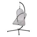 Furniture of America Sway UV-Resistant Foldable Patio Swing Chair with Stand Light Gray