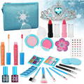 Kids Washable Makeup Girl Toys - Kids Makeup Kit for Girl Real Make Up Set Little Girls Makeup Kit for Toddler Kid Children Princess Christmas Birthday Gift Toys for Girl 4 5 6 7 8 9 10 Year Old