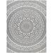 Mark&Day Outdoor Area Rugs 6x9 St Ansgar Global Indoor/Outdoor Silver Gray Medium Gray Area Rug (6 7 x 9 )