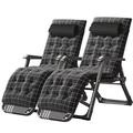 Docred 2-Pack Zero Gravity Chair Reclining Lounge Chair with Removable Cushion & Tray for Indoor and Outdoor Patio Recliner Folding Reclining Chair