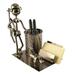 Metal Themed Pen And Business Card Holder Desk Display