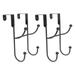 wall hooks 2pcs Iron Hooks Sundries Organizers Hanging Hooks Wall-mounted Hooks (Black)