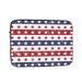 LNWH Blue American Patriotic Stars Pattern Laptop Sleeve Notebook Computer Pocket Tablet Briefcase Carrying Bag 12 inch Laptop Case