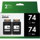 Valuetoner Remanufactured Ink Cartridge Replacement for HP 74 Black Ink Cartridge CZ069FN CB335WN Printer (2 Black)