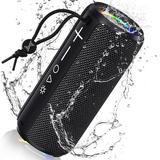 LENRUE F21 Bluetooth Speaker Portable Bluetooth Speaker Outdoor Waterproof Speakers with Light HiFi Stereo