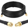 XRDS -RF RP-SMA Male to RP-SMA Female Coax Cable 15ft Low Loss RG58 RP-SMA Antenna Extension Coax Cable for