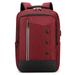 Business Travel Laptop Backpack Laptop Bag with USB Charging Port - red