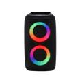 PRINxy Karaoke Stereo Portable Bluetooth Speaker With 1 Wireless Microphone PA System With LED Lights Suitable For Home Parties Gatherings Xelaxation Black