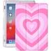 Idocolors Pink Love Heart Pad Case White Case for ipad 7th/8th/9th Generation (iPad 10.2 Inch Case 2019/2020/ 2021)