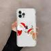 Christmas Cartoon New Year Gift Phone Case For iPhone 14 13 12 11 Pro Max Mini X Xs XR 6 7 8 Plus SE 2020 Transparent Case