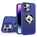 Dteck for iPhone 14 Case MagSafe Silicone Case with Camera Stand Built-in 9H Camera Lens Protector Military-Grade Protection Shockproof Magnetic Case for iPhone 14 Purple