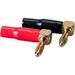 Monoprice 10 Pair Right Angle 24k Gold Plated Banana Speaker Wire Cable Screw Plug Connectors (121915) Black/Red