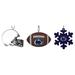 The Memory Company Penn State Nittany Lions Three-Pack Helmet, Football & Snowflake Ornament Set