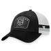Men's Fanatics Branded Black/White Los Angeles Kings Fundamental Striped Trucker Adjustable Hat