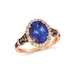 Le Vian 2.5 Ct. T.w. Blueberry Tanzanite®, 1/6 Ct. T.w. Chocolate Diamonds, 1/10 Ct. T.w. Nude Diamonds™ Ring In 14K Strawberry Gold, 7
