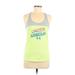 Under Armour Active Tank Top: Yellow Color Block Activewear - Women's Size Small