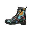 Schnürboots DOGO "Boots Go Back To Being Yourself Damen Boots / Female", Damen, Gr. 39, Normalschaft, schwarz (schwarz, blau), Lederimitat, Schuhe, Vegan