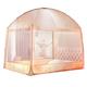 Mosquito Net Bed Netting Bed Canopy Indoor Pop Up Portable Frame Sleeping Tents for Single to King Size Beds Reading Corners Room Decor for Girls,Orange,200x220cm