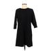 J.Jill Casual Dress - Shift: Black Dresses - Women's Size Medium Petite