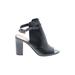 Via Spiga Heels: Black Print Shoes - Women's Size 7 - Open Toe