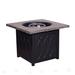 Red Barrel Studio® Steel Base Propane Outdoor Fire Pit Table w/ Lid Steel in Black/Gray | 25.13 H x 32.13 W x 31.87 D in | Wayfair