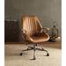 HomeViewto Genuine Leather Commercial Use Office Chair in Brown | 23.98 W x 28.26 D in | Wayfair YHHO-92412