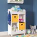 Isabelle & Max™ Montolio Book Nook Cubby Storage Cabinet w/ Bookrack & 2 Bins Wood in Yellow | Wayfair 01DE0E6FD266431DBDB9556DA47EC124