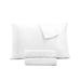 Jennifer Adams Home 4 Piece Rayon Guest Room Sheet Set Case Pack Rayon from Bamboo/Rayon in White | Queen Sheet with 2 Standard Pillow Cases | Wayfair