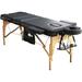 Luxton Home 3-Section Premium Memory Foam Massage Table w/ Rolling Travel Case - Easy Set Up Wood in Black/Brown | 29 H x 73 W x 36 D in | Wayfair