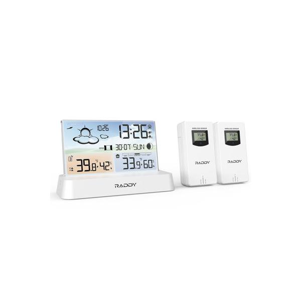 raddy-dt6-weather-station-indoor-outdoor,-atomic-clock,-digital-color-display,-weather-forecast-|-3.8-h-x-6-w-x-2.4-d-in-|-wayfair-725-50-dt6-a/