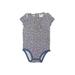 OshKosh B'gosh Short Sleeve Onesie: Blue Print Bottoms - Size 18-24 Month