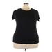 Agnes & Dora Short Sleeve T-Shirt: Black Tops - Women's Size 3X