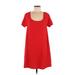 Madewell Casual Dress - Mini Scoop Neck Short sleeves: Red Print Dresses - Women's Size X-Small