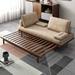 Hokku Designs Odalia 78.74" Square Arm Sofa Bed Cotton in Brown | 29.52 H x 78.74 W x 35.43 D in | Wayfair AEBCA10C43FC4C32ACAAFB08DF4FE6F0